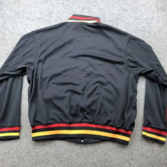 Germany Jacket Mens XL Black Red Yellow Track Top Soccer Polyester Umbro Euro - Picture 7 of 10